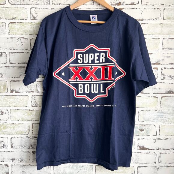 Vintage 80’s Super Bowl Deadstock Shirt Size Medium 19x29 - Picture 1 of 7